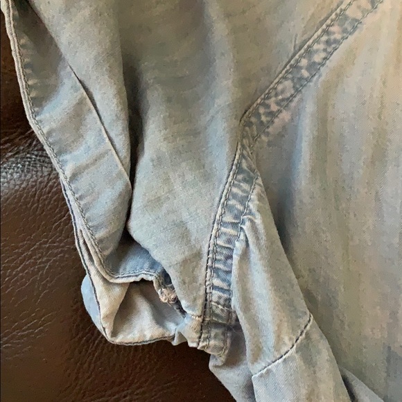 Cloth & Stone denim tencel high-low tee - sz S - Picture 5 of 5